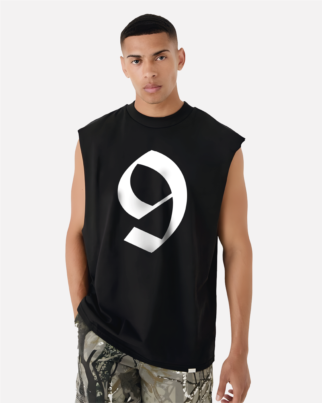 Loose-Fit Printed Tank Top